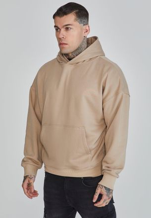 Siksilk Mens Beige Graphic Hoodie S