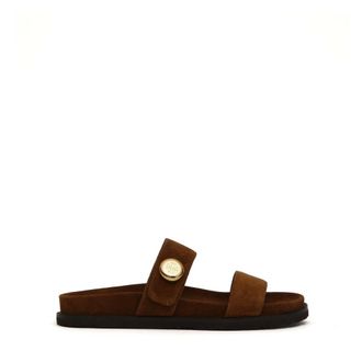 Tory Burch Tory Burch, Sliders, female, Brown, Size: 10 1/2 US Romy Sport Slide