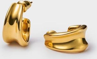 Katie Loxton Molten Luxe Waterproof Gold Hoop Earrings at Nordstrom