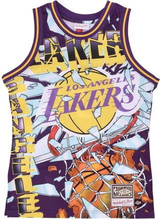 Mitchell & Ness NBA Basketbal Tanktop Paars - Heren - Fitness - Veelkleurig - L - Polyester - Fitness