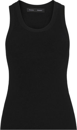 Proenza Schouler Matte knitted tank top - women - Viscose/Polyester - L - Black
