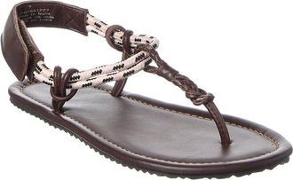 Free People Island Hopping Leather Wrap Sandal