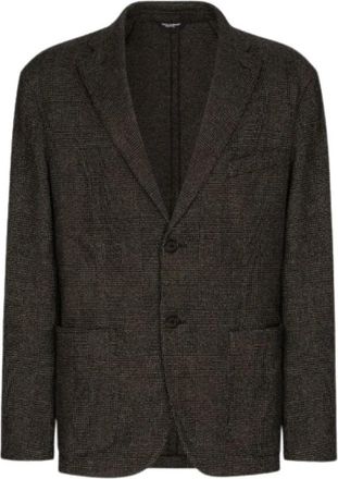 Dolce & Gabbana Prince of Wales Blazer - Heren - Blazers - Bruin - L - Katoen - Jassen