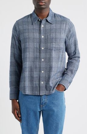 Corridor Ocean Parkway Cotton Blend Button-Up Shirt in Blue at Nordstrom, Size Xx-Large