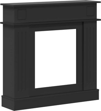 vidaXL Marco De Chimenea Negro 102 X 26 X 100 Cm Madera De Ingenier&iacute;a Vidaxl