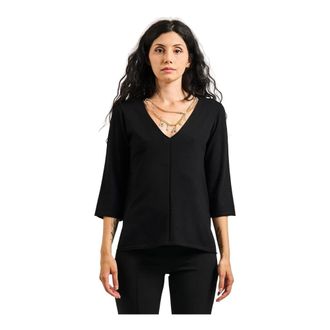 Silvian Heach Dames, Blouses & Shirts, Zwart, Maat: XS Viscose