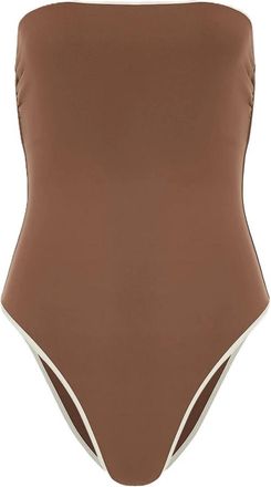 MC2 Saint Barth Khyra One Piece Zwempak - Dames - Badpakken - Bruin - S - Badmode