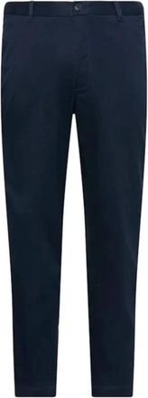 Calvin Klein Tapered Verfijnd Katoen Stretch T - Heren - Chinos - Blauw - W32 - Katoen - Broeken