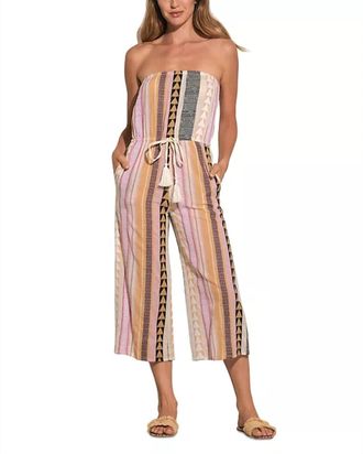Elan Strapless Jumper In Beige Multi
