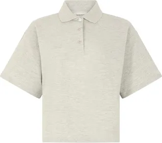 Saint Laurent Polo Shirts, female, Gray, Size: XS Cassandre Polo Shirt