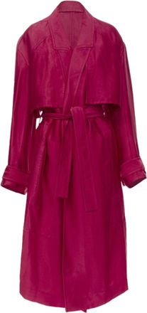 Haider Ackermann Fchia linen rayon p laye robe coat