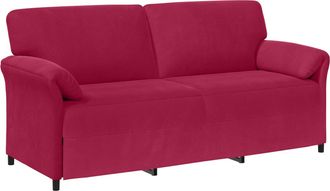 vidaXL Sof&aacute; De 3 Plazas Rojo Vino 198 X 83 X 95 Cm Terciopelo Vidaxl