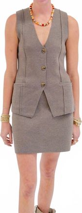 Crescent Kayden Knit Vest In Espresso