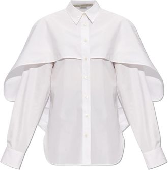 Stella McCartney Shirt met een inzet - Dames - Overhemden - Wit - XS - Overhemden