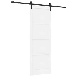 vidaXL Puerta Corredera Blanco 83 X 232 Cm Madera De Pino Maciza Vidaxl