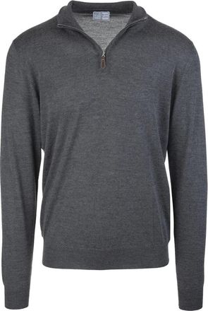 Fedeli Favonio Pullover - Heren - Cashmere truien - Grijs - L - Kasjmier - Truien & Vesten
