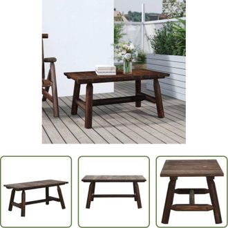 vidaXL vidaXL Tavolino da esterno - Tavolino da Salotto 90x50x41 cm Legno Massello di Abete Rosso