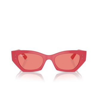 Ray-Ban Stijlvolle zonnebril met model 4430 - Dames - Zonnebrillen - Rood - 52 MM - Accessoires