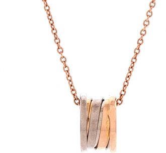 Bulgari B. Zero1 Pendant Necklace 18K Rose Gold and 18K White Gold