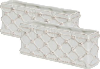 Juliska Set of 2 Berry & Thread Petite Rectangular Parterre in Whitewash at Nordstrom