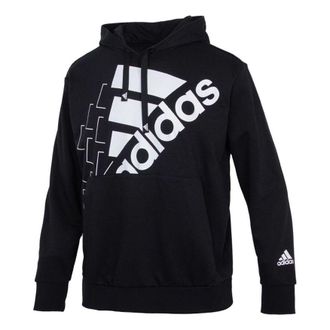 adidas Mens adidas Large Logo Sports Pullover Black GS8747