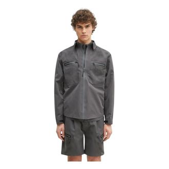 Alpha Industries Longsleeve Laser Cut Shirt - Heren - Zomerjassen - Grijs - S - Polyester - Jassen
