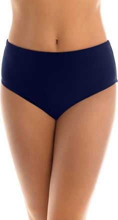Magic Suit By Miraclesuit Jersey Classic Bikini Bottoms in Navy Blue at Nordstrom, Size 12