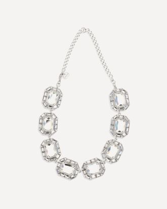 Self Portrait Silver crystal Necklace Female UNI