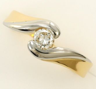 C&A Platinum Yellow Gold Yellow Gold (18K) Platinum 900 Band Ring (Pre-Owned)