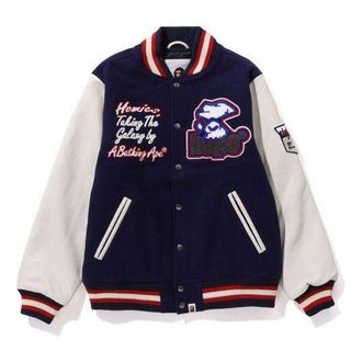 A Bathing Ape Varsity Jacket Navy 1J80-141-006-NAV