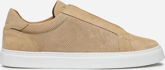 Oliver Sweeney Mens Oliver Sweeney Valezim Suede Mens Slip-On Trainers - Sand - Cream/Brown - Size: 12