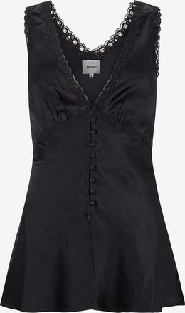 Reformation &Auml;rmelloses Satintop mit V-Ausschnitt Addie