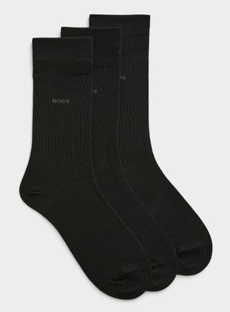 BOSS Mens Minimalist dress socks 3-pack