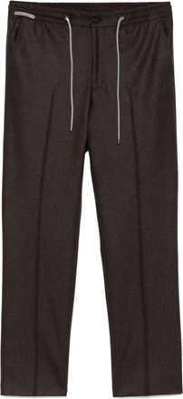 Corneliani drawstring trousers - men - Cotton/Cotton/Virgin Wool/Polyester/Polyester - 48 - Brown