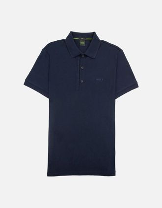 HUGO BOSS Mens Hugo Boss Paule 4 Slim Fit Branded Placket Polo Navy 410 - Size: 38
