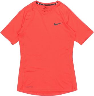 Nike Pro Logo Training Quick Dry Tight Short Sleeve Red BV5632-657