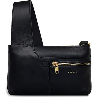 Radley London Pockets Mini Zip Leather Crossbody Bag in Black at Nordstrom Rack