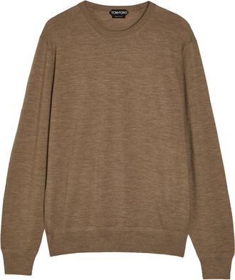Tom Ford Crew-neck Wool Jumper - Taupe - 50 (IT50 / L)