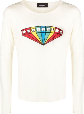 Dsquared2 graphic-print wool sweatshirt - men - Virgin Wool - M - Neutrals