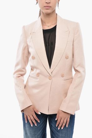 Stella McCartney Giacca Doppiopetto in Misto Lana con Rever a Lancia Stella McCartney