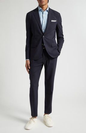 Eleventy Wool Stretch Gabardine Suit in 11N New Blue at Nordstrom, Size 50 Us
