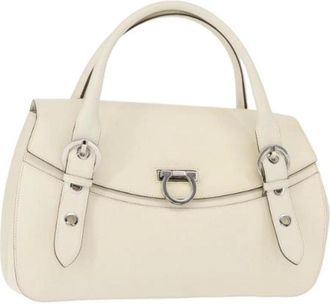 Ferragamo Pre-owned Handbags, female, White, Size: ONE SIZE Pre-owned Leather Handbag