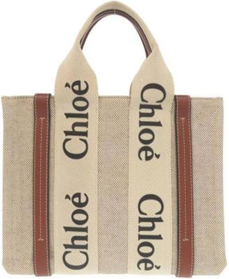 Chlo&eacute; Pre-owned Tote Bags, female, Beige, Size: ONE SIZE Pre-owned Cotton Tote Bag