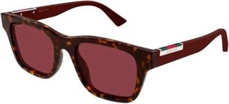 Gucci Vierkante Zonnebril - Heren - Zonnebrillen - Bruin - 52 MM - Accessoires