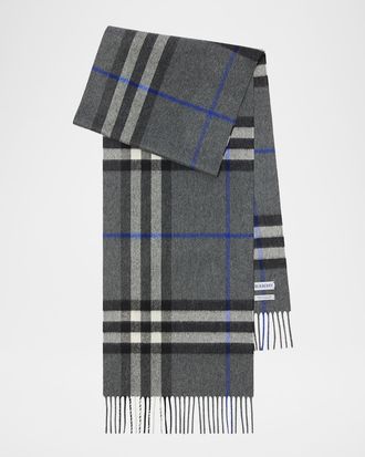Burberry Mens Cashmere Giant Check Scarf