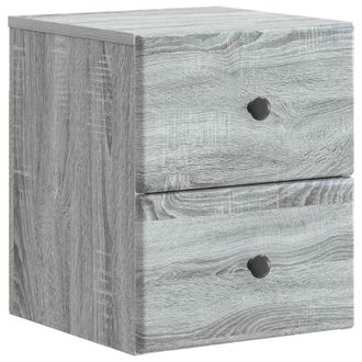 vidaXL Mesita De Noche De Pared Gris Sonoma 34,5 X 33 X 40 Cm Vidaxl