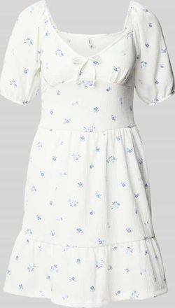 Only Minikleid mit Puff&auml;rmeln Modell HILLARY in Weiss, Gr&ouml;&szlig;e XL