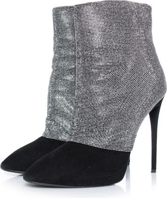 Giuseppe Zanotti Giuseppe Zanotti kristal mesh enkellaarsjes