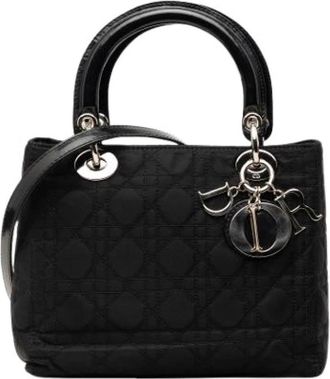Dior Pre-owned Lady Dior - Dames - Vintage Handtas - Zwart - ONE Size - Nylon - Vintage