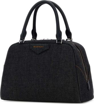 Givenchy Womens Antigona East Top Handle Bag Black Fabric